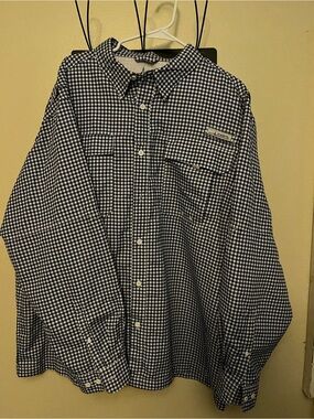 Habit Men's Navy & White Gingham Button-Up Shirt